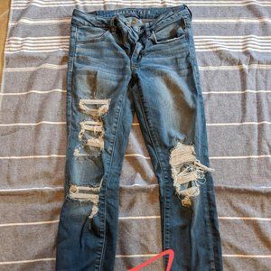 American Eagle distressed skinny jeans